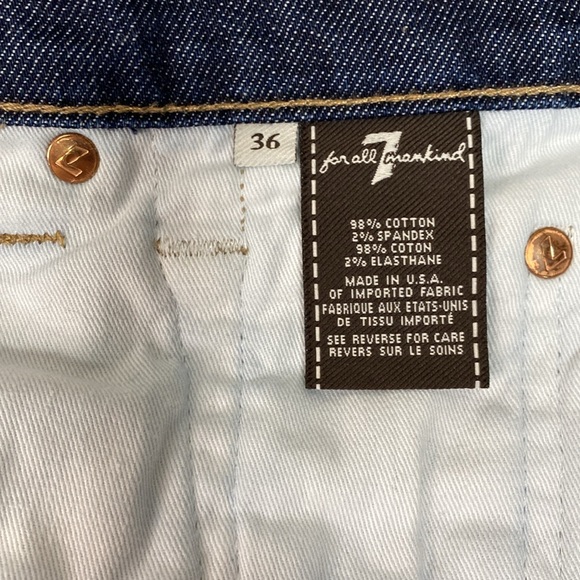 7 For All Mankind Button Fly Standard Fit Jeans - Picture 9 of 11